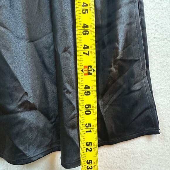 NWT INC International Concepts Black Slip Dress Size M Satin Fairy Whimsigoth - Picture 4 of 10